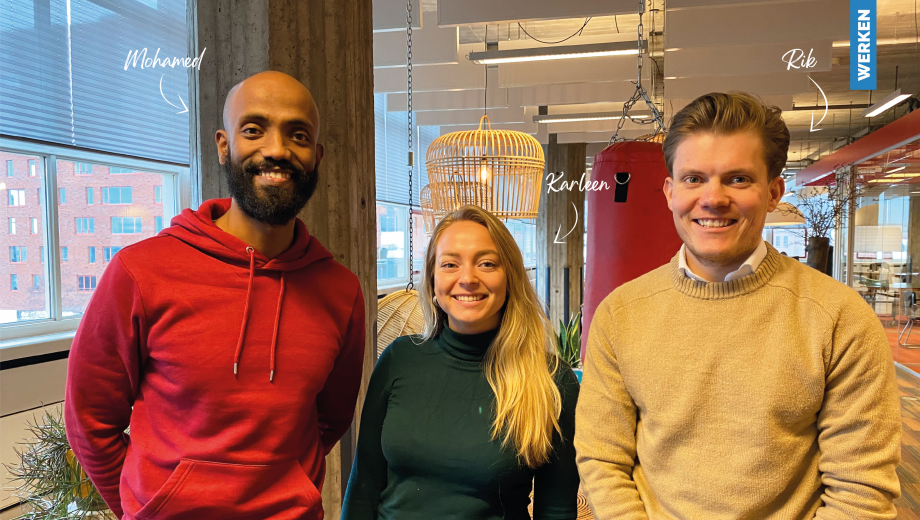 Mohamed, Karleen en Rik traineeship Finance & Control